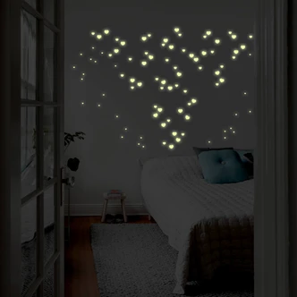 Hearts Glow in the dark stickers 
