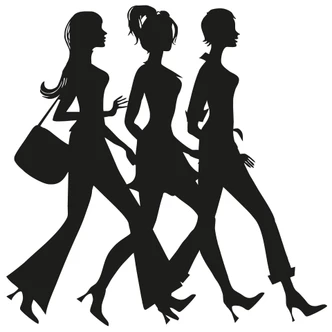 Girls Shopping Wall sticker 