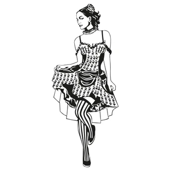 Cancan Dancer Wall sticker 