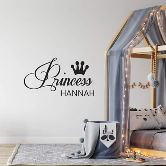 Princess + Name Wall sticker 