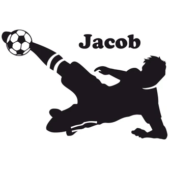 Football player + name Wall sticker 