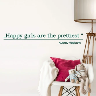 Happy girls are the prettiest 2 Wall sticker 