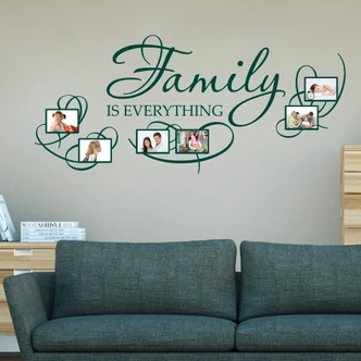 Family is everything + Photo space Wall sticker 