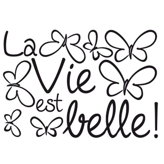 La vie est belle! Wall sticker 