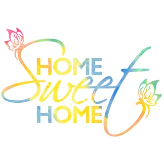 Watercolour Home sweet Home Wall sticker 