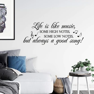 Life is like music... Wall sticker 