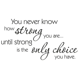 You never know... 