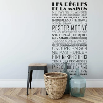 Règles de la maison Wall sticker 