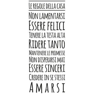 Regole della casa 2 - Wall Sticker 