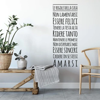 Regole della casa 2 - Wall Sticker 
