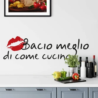 Bacio meglio... (2-Colour) - Wall Sticker 