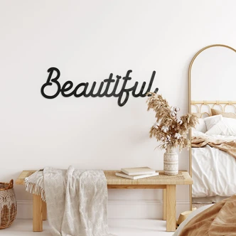 3D lettering Beautiful - wall decoration made of acrylic glass 