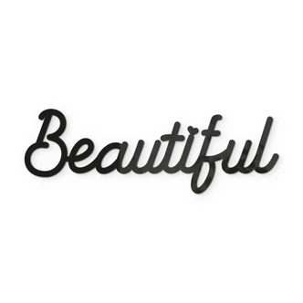 3D lettering Beautiful - wall decoration made of acrylic glass 