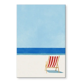 Acrylic print deck chair with sea view - Rivers 