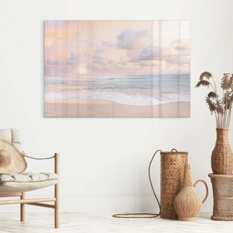 Acrylic print Sunset over beach and sea - Sisi & Seb 