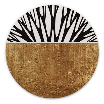 Alu-Dibond Wall Circle Kubistika - Abstract Tree of Life 