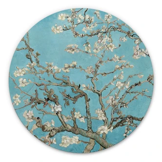 Alu-Dibond Wall Circle van Gogh - Almond Blossom 