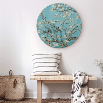 Alu-Dibond Wall Circle van Gogh - Almond Blossom 