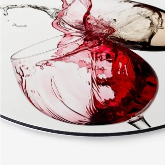 Alu-Dibond Wall Circle Wine Glasses 