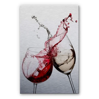 Wine Glasses Aluminium print 