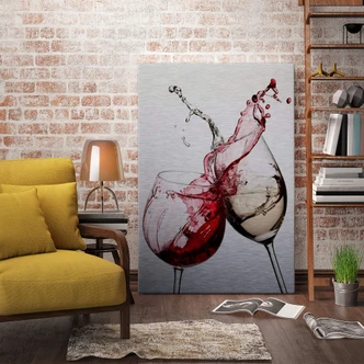 Wine Glasses Aluminium print 