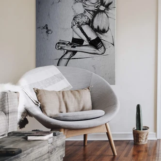 Pin-up Temptation Aluminium print 