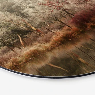 Alu-Dibond Wall Circle van Dongen - Frozen Forest 