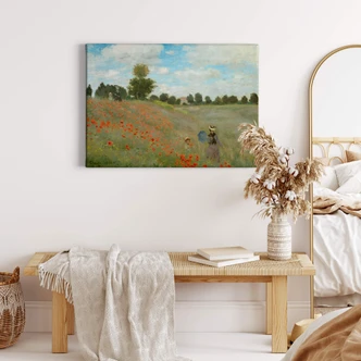 Claude Monet - Poppy Field at Argenteuil Canvas print 