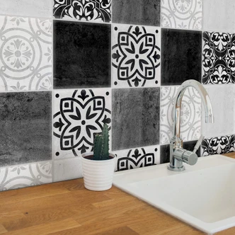 Tile stickers patchwork concrete 