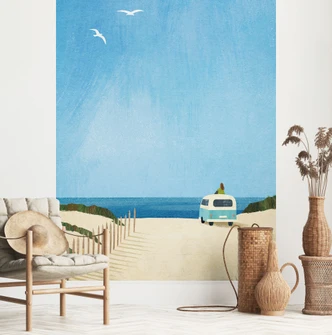 Wall Mural Life in a van - holiday by the sea - Rivers 
