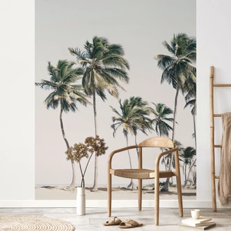 Wall Mural Beach wallpaper - tropical palm trees on the beach - Sisi & Seb 