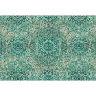 Ornaments Wall Mural Mandala Boho Gold-green - Bloomery Decor 