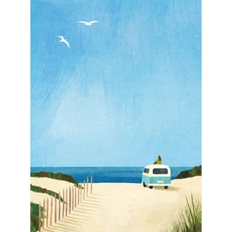 Wall Mural Life in a van - holiday by the sea - Rivers 