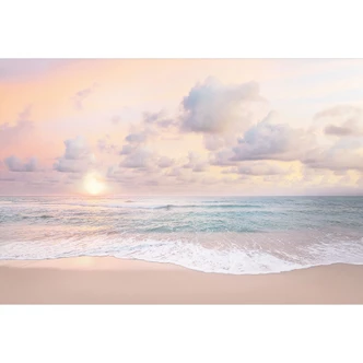 Wall Mural beach wallpaper - sunset over beach and sea - Sisi & Seb 