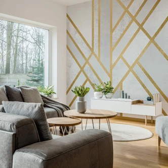 Wall Mural Fredriksson - Golden Geometry 