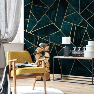 Wall Mural Fredriksson - Blue Green Emeralds 