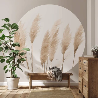 Round wall mural Sisi & Seb - Pampas - non self-adhesive/self-adhesive wallpapers 