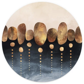 Round wall mural Fredriksson - Abstract Nature - non self-adhesive/self-adhesive wallpapers 