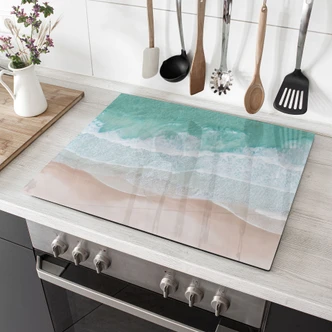 Stove cover plate Gentle waves on the beach - Sisi & Seb 