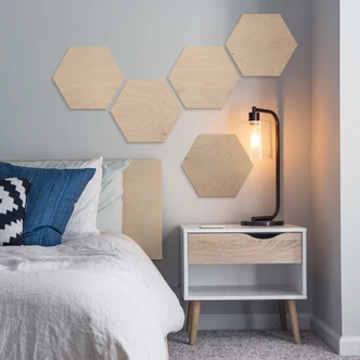 Hexagon Birch Veneer set of 3 