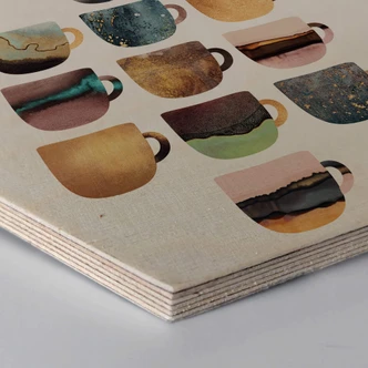 Hexagon Wood - Fredriksson - Coffee 