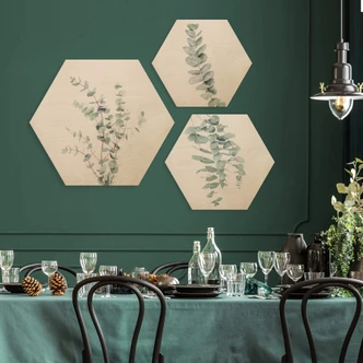 Hexagon - Wood - Birch veneer - Sisi & Seb - Eucalyptus 