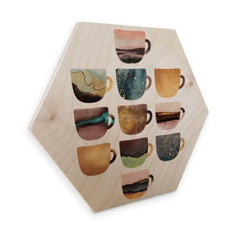 Hexagon Wood - Fredriksson - Coffee 