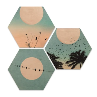 Hexagon Wood - Kubistika - Moon 