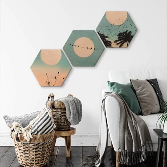 Hexagon Wood - Kubistika - Moon 