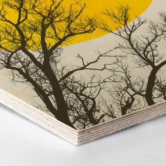 Hexagon - Wood - Birch veneer - Kubistika - Autumn Memories 