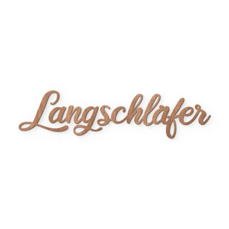 3D lettering long sleeper - wall decoration for the bedroom - mahogany wood 