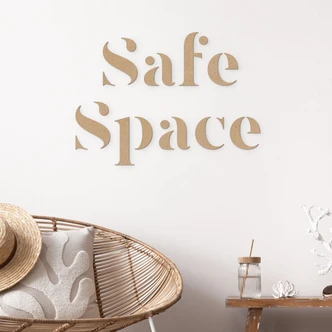 3D lettering late riser - wall decoration made of natural MDF 