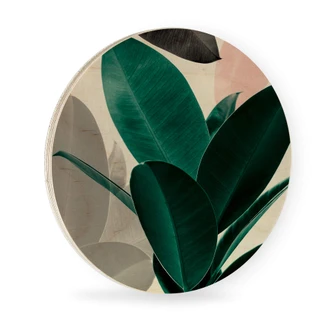 Wall Circle Wood Sisi & Seb - Colorful Leaves 