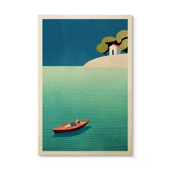 Wooden Poster Siesta in summer - Rivers 